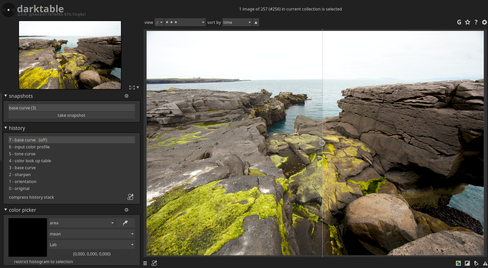darktable comparison