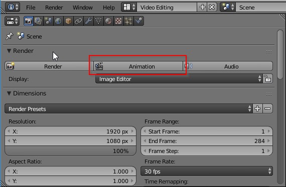 Blender Render Button
